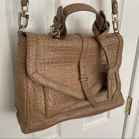 Tory Burch 797 Medium Crocodile-Embossed Satchel - Picture 5 of 14